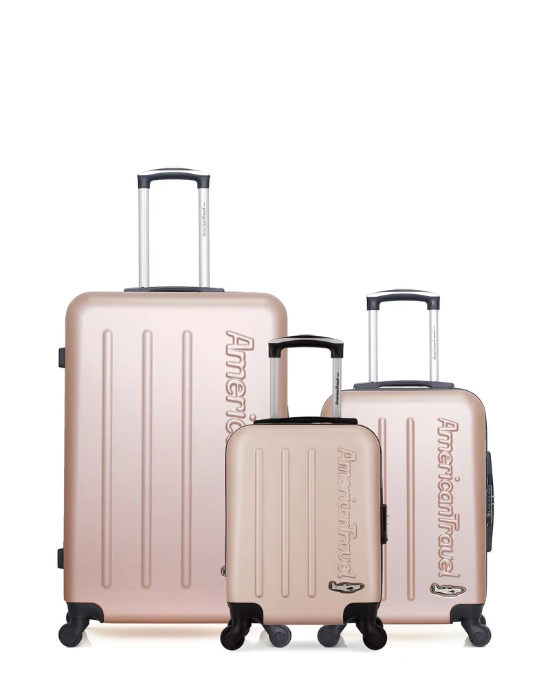 Lot de 3 Valises Rigides Grand Format, Cabine et Cabine XXS BRONX