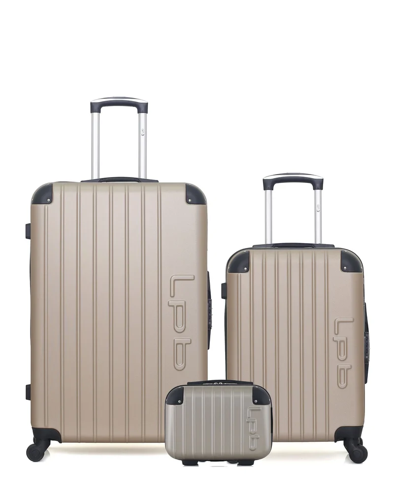 Lot de 3 Valises Rigides Grand Format, Cabine et Vanity HAMBOURG
