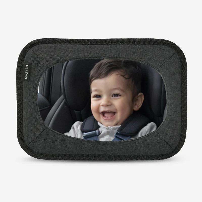 Rétroviseur de voiture pour bébé, noir