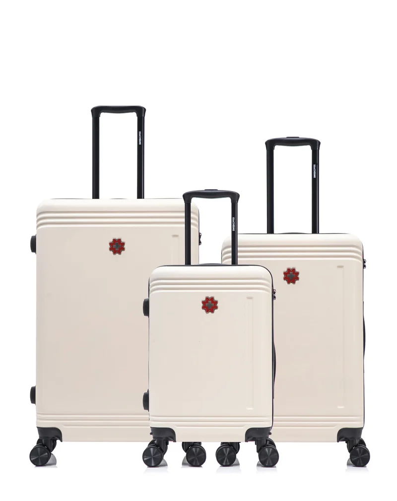 Lot de 3 Valises Rigides Grand Format, Taille Moyenne et Cabine GSTAAD