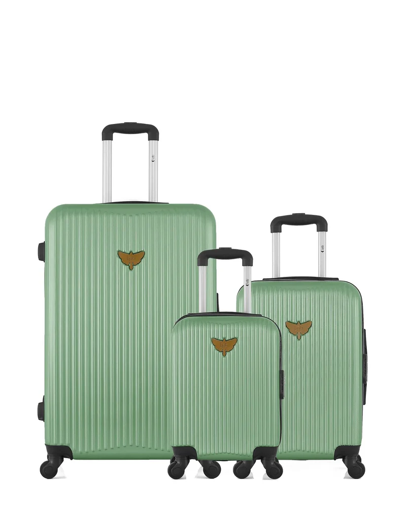 Lot de 3 Valises Rigides Grand Format, Cabine et Cabine XXS AGATA