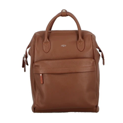Sac à dos en cuir 38 cm - Uppsala Jump | Ouverture à plat