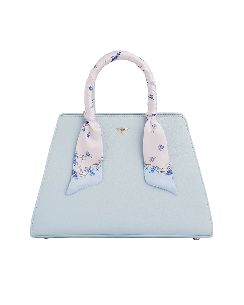 Blue Structured Tote Bag Medium