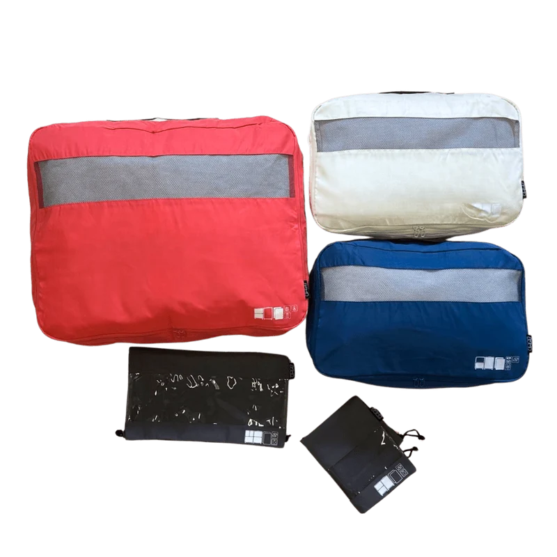 Set de 5 pochettes de voyage taille M