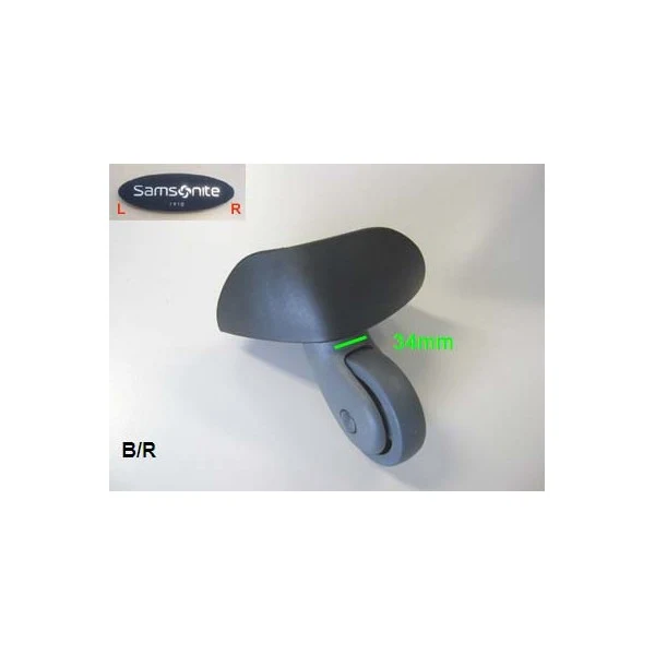 UNE ROULETTE ARRIERE SAMSONITE TERMO YOUNG SPINNER NOIR - COTE R (LETTRE INSCRITE A L INTERIEUR DU BLOC DE FIXATION) (toutes tailles) [092]