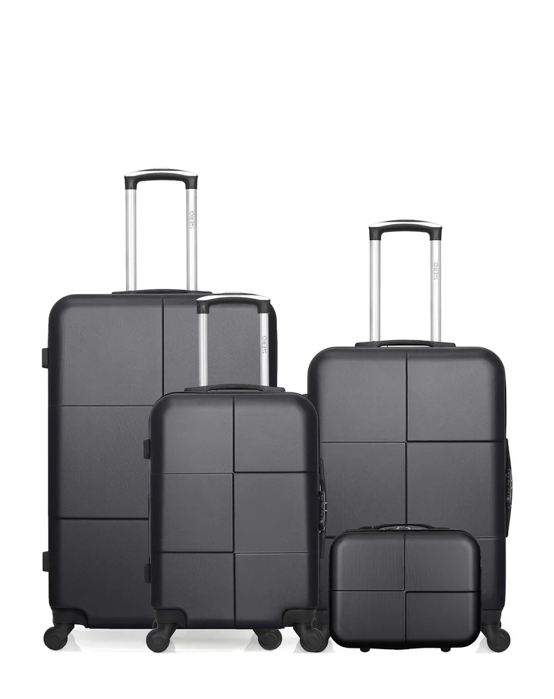 Lot de 4 Valises Rigides Grand Format, Moyenne, Cabine et Vanity CORONADO