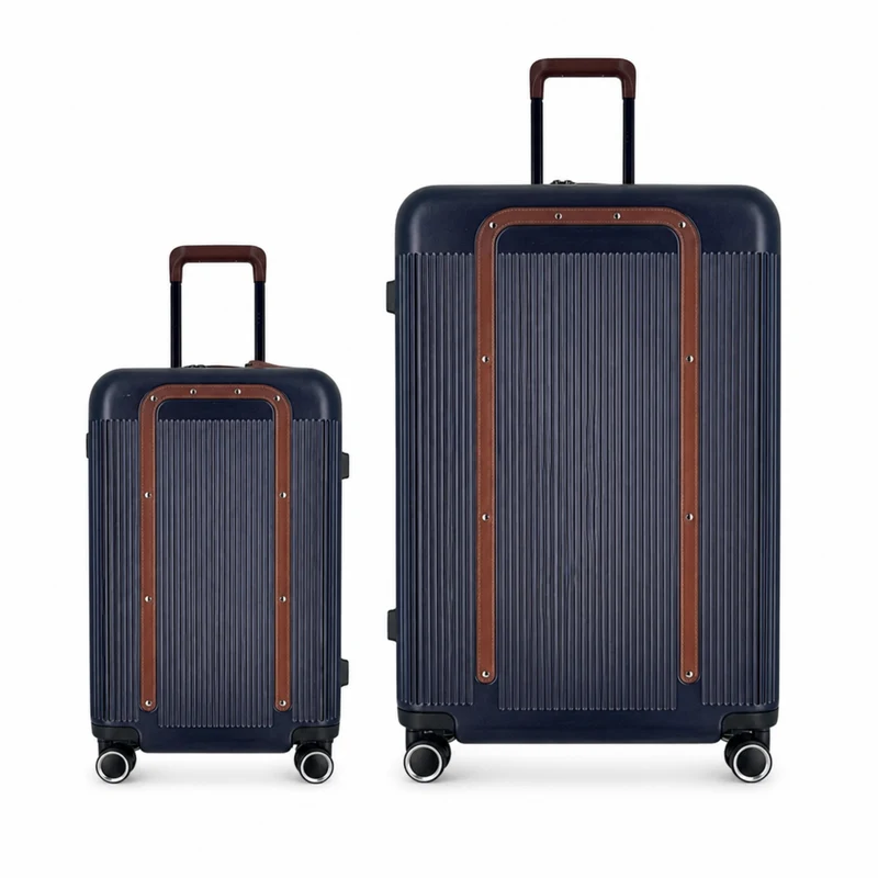 Duo de valises Green (Cabine + XL) - Bleu