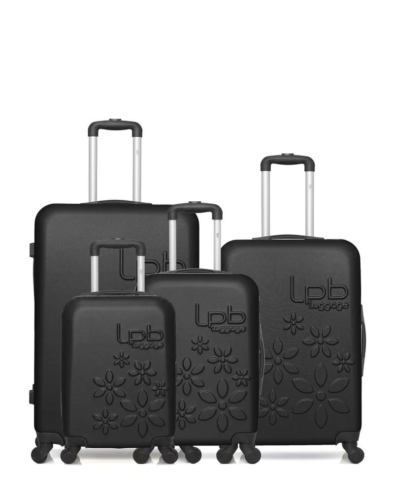 Lot de 4 Valises Rigides Grand Format, Moyenne, Cabine, Cabine XXS ELEONOR