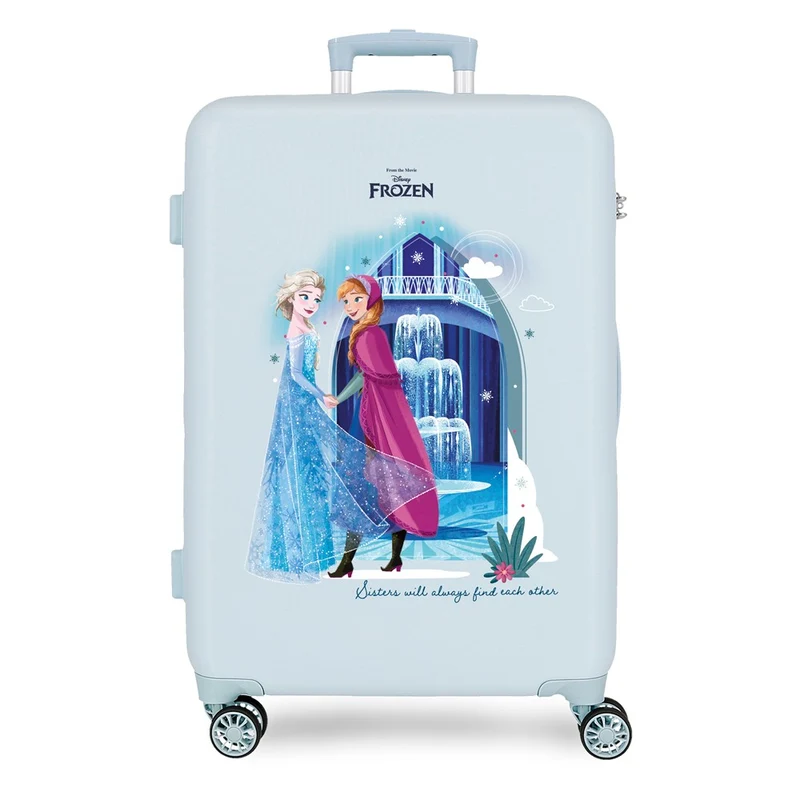 TROLLEY ABS 65CM.4R.C/EXP. FROZEN SISTER FOREVER AZUL CLARO