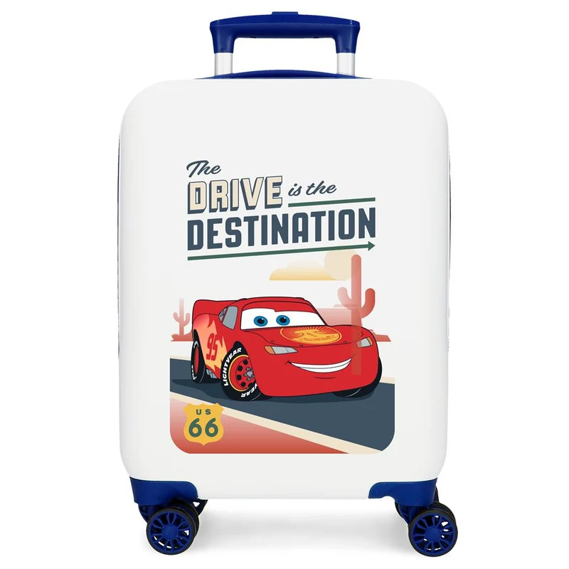 TROLLEY ABS 50CM. 4R. CARS DESTINATION BLANCO C.105