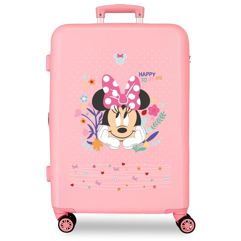 TROLLEY ABS 65CM.4R. MINNIE HAPPY TO BE ME ROSA C.101