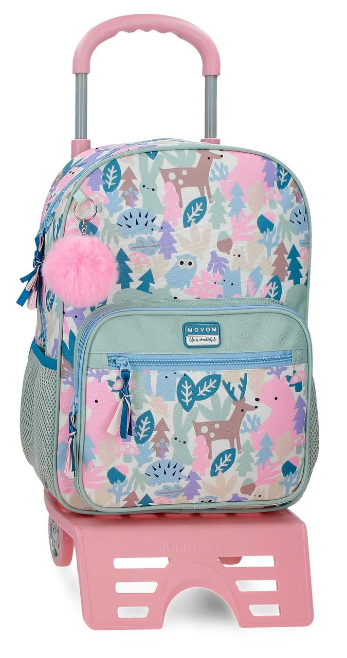 32522T2 MOCHILA ADAP. 38CM. C/CARRO. MOVOM FOREST VER CL