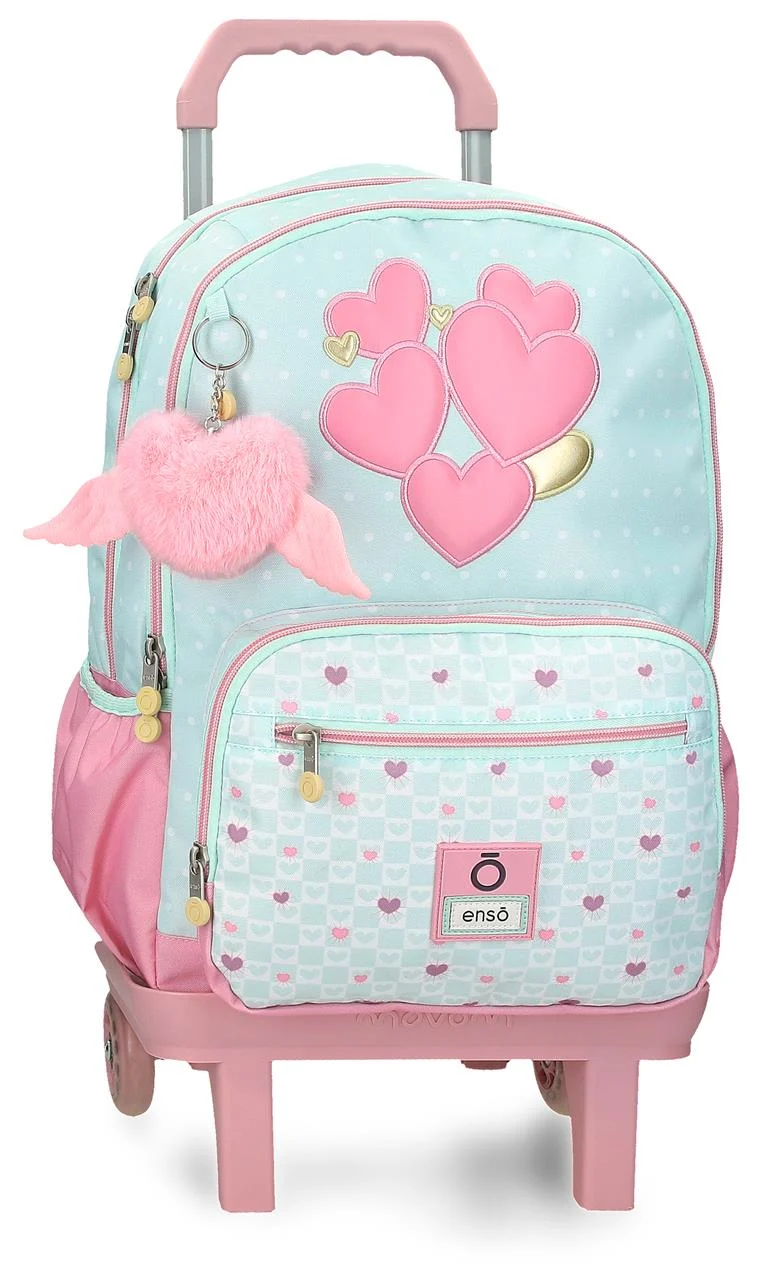 99626T1 MOCHILA ADAP. 44CM 2C. C/CARRO. ENSO HEARTS