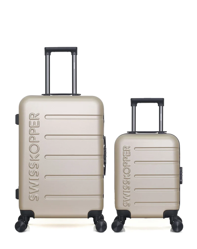 Lot de 2 Valises Rigides Taille Moyenne et Cabine XXS AIGLE