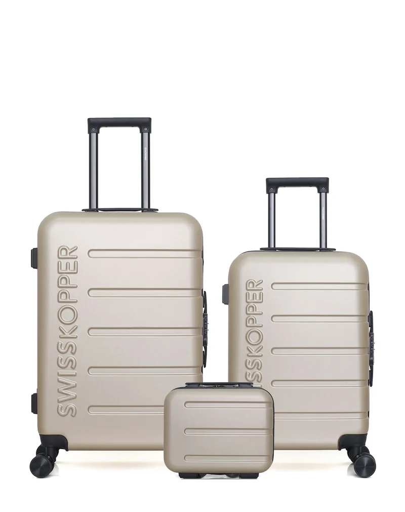 Lot de 3 Valises Rigides Taille Moyenne, Cabine et Vanity AIGLE