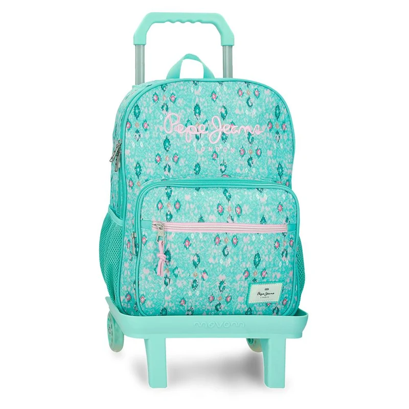 61122V1 MOCHILA ADAP. 40CM 2C. C/CARRO. PJL SUN TURQUESA VER