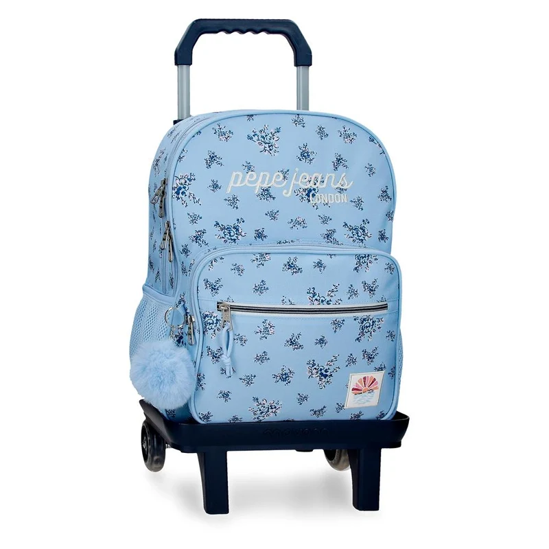 60822V2 MOCHILA ADAP. 40CM 2C. C/CARRO. PJL OLIVIA AZUL CLAR
