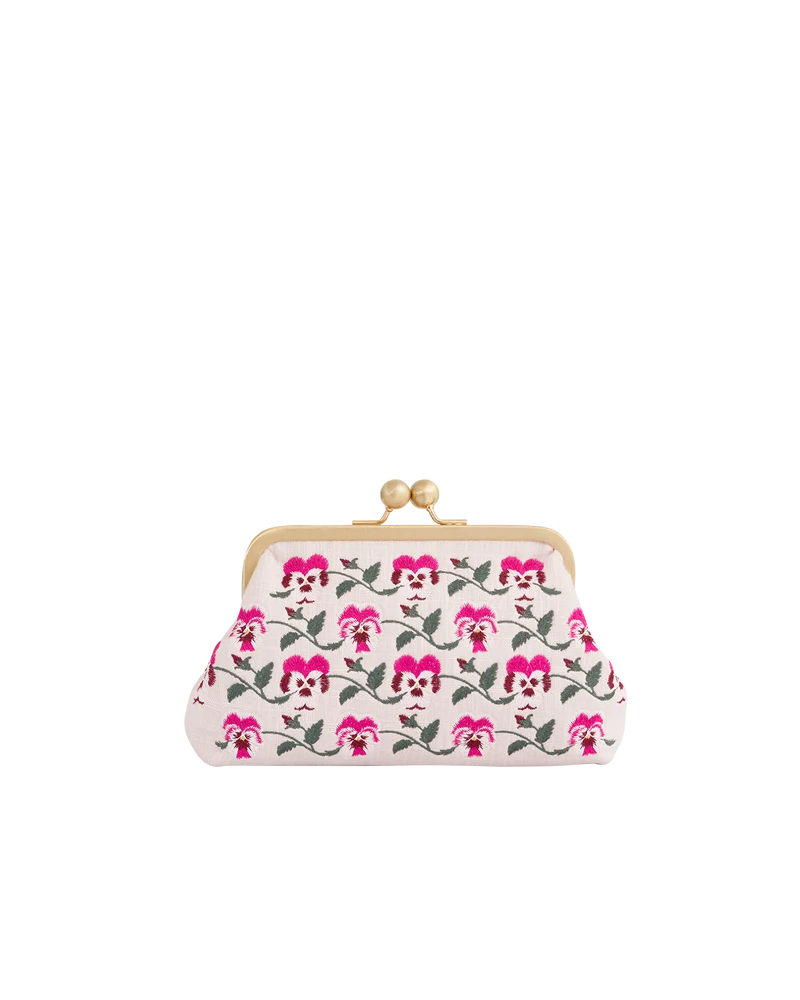 Pansy Victoriana Pink Clutch