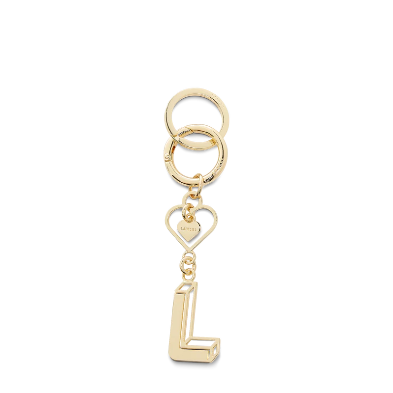 Metal logo heart key ring