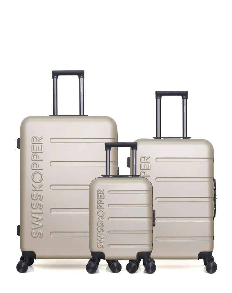 Lot de 3 Valises Rigides Grand Format, Taille Moyenne et Cabine XXS AIGLE