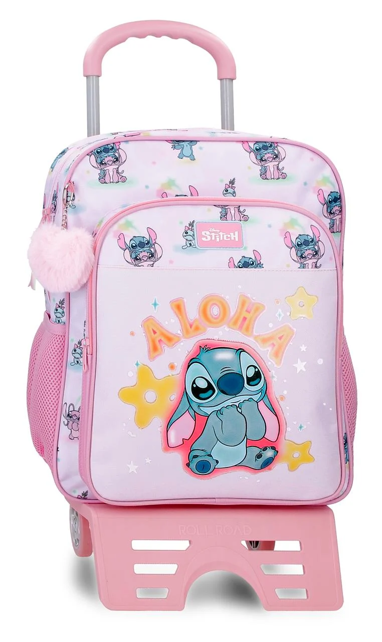 43523V1 MOCHILA ADAP. 40CM. C/CARRO STITCH YOU & ME