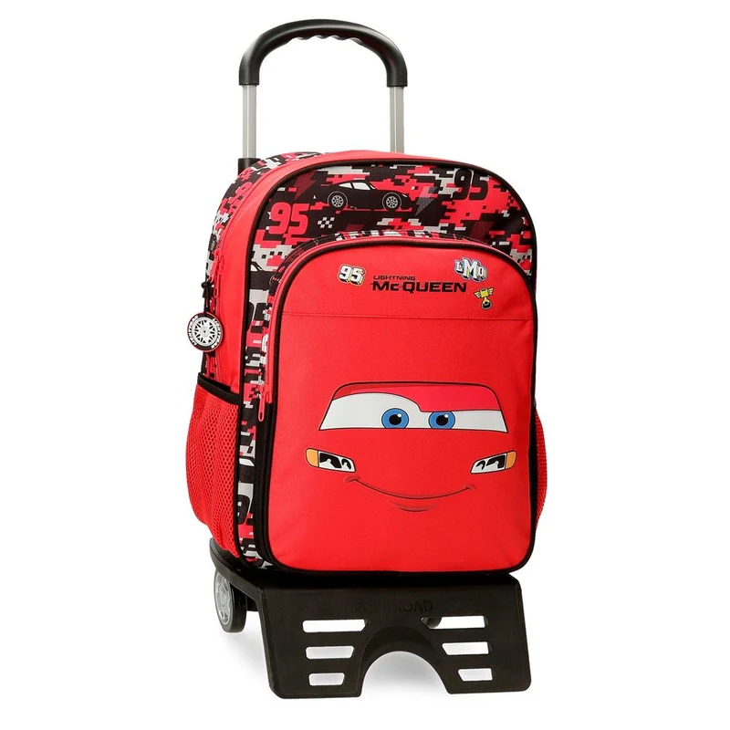 42123V1 MOCHILA ADAP. 40CM. C/CARRO CARS MCQUEEN RED