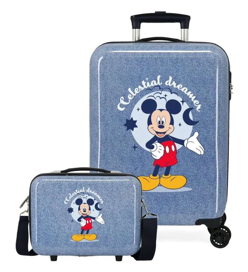 Pack maleta de cabina + neceser MICKEY CELESTIAL DREAMER DENIM de DISNEY