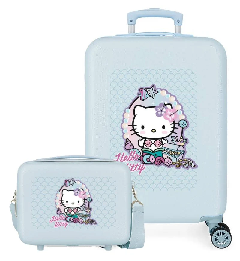 Pack maleta de cabina + neceser MERMAID KITTY de SANRIO
