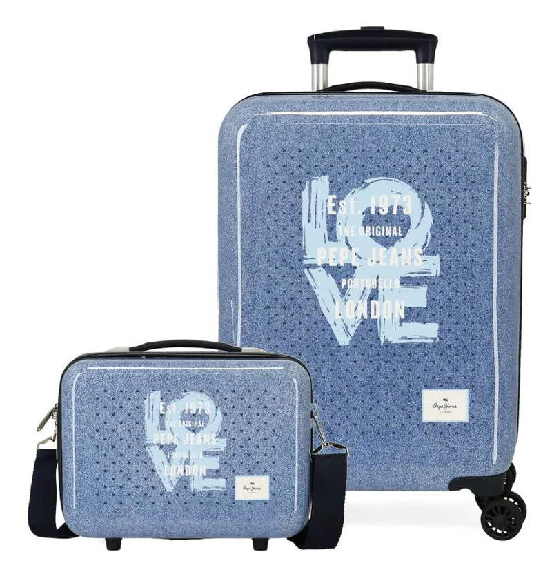 Pack maleta de cabina + neceser NONI DENIM de PEPE JEANS