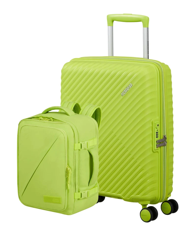 Pack maleta de cabina DIABLAST + mochila de viaje TAKE2CABIN MS PUFF de AMERICAN TOURISTER