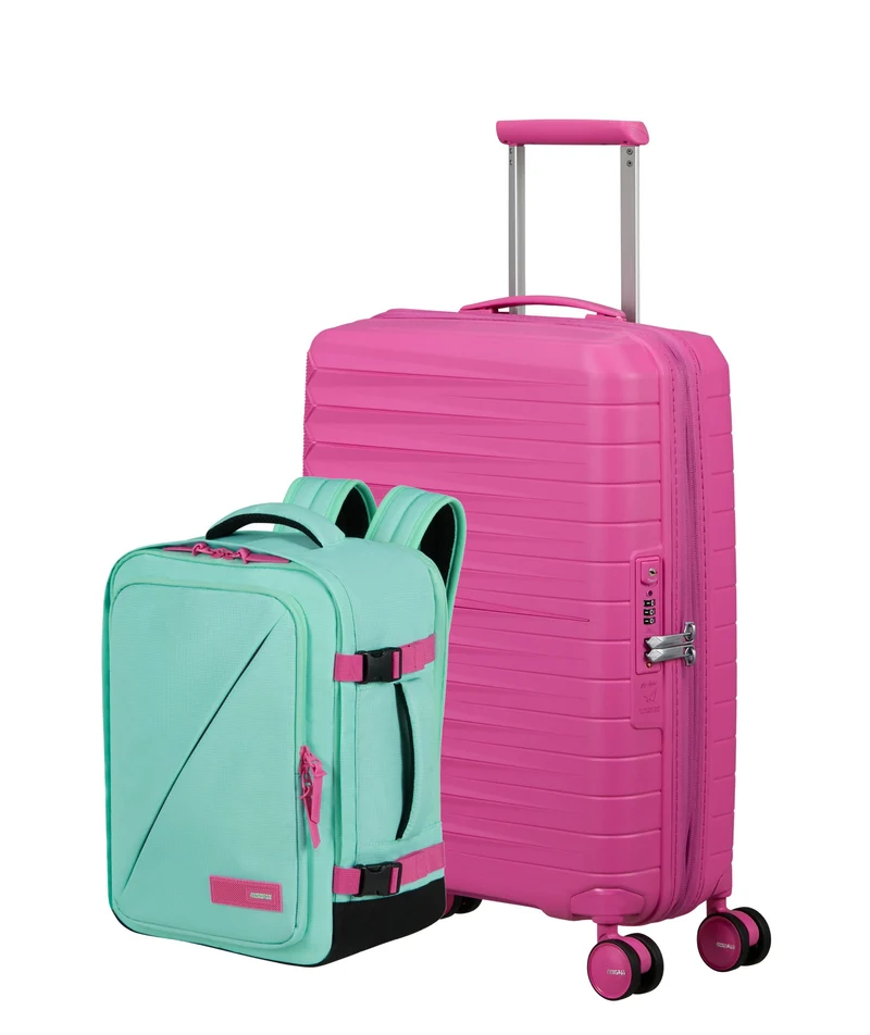 Pack maleta de cabina FASTFORWARD + mochila de viaje TAKE2CABIN MS de AMERICAN TOURISTER