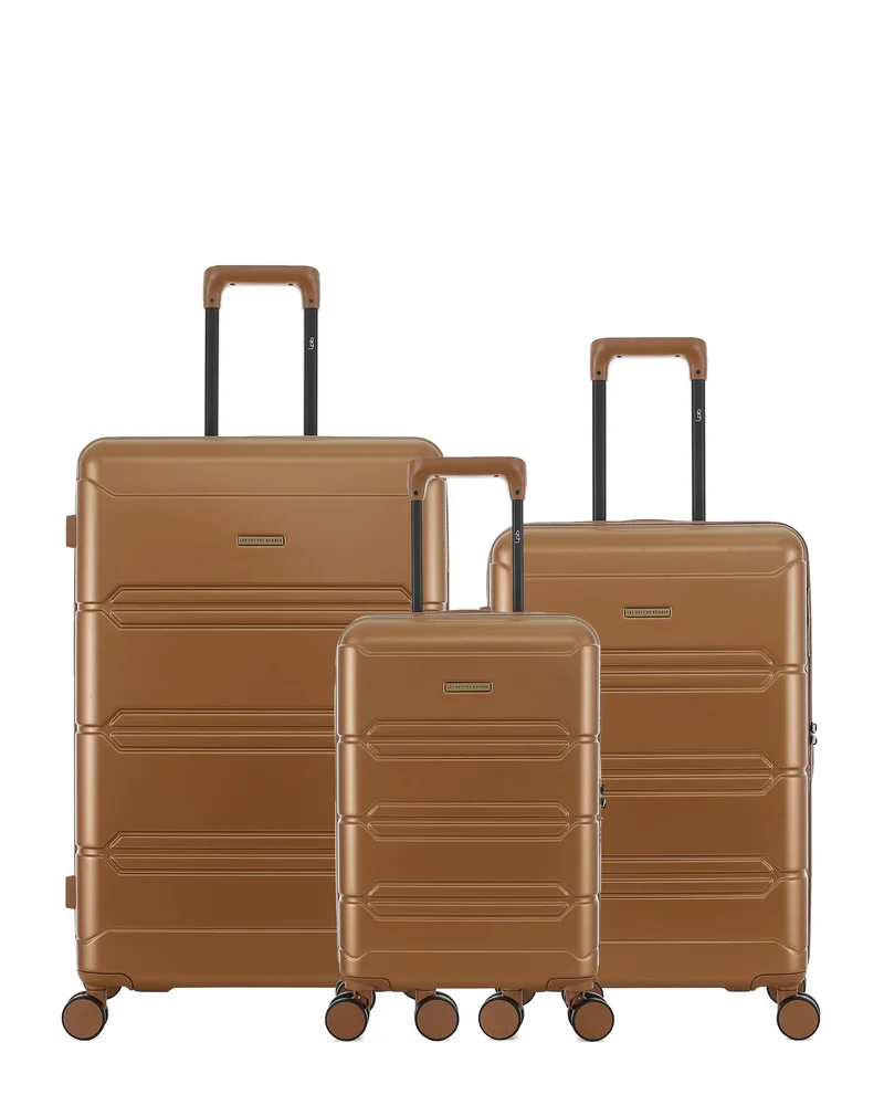 Lot de 3 Valises Rigides Grand Format, Taille Moyenne et Cabine XS LYNDA