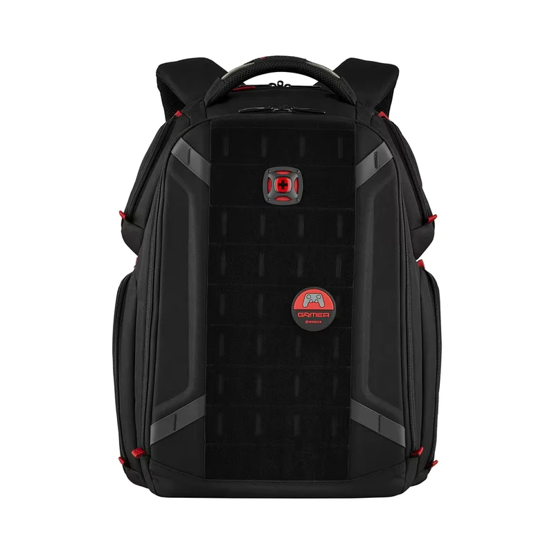 WENGER TECH PLAYERONE Mochila para laptop para videojuegos de 17.3" con bolsillo para tablet