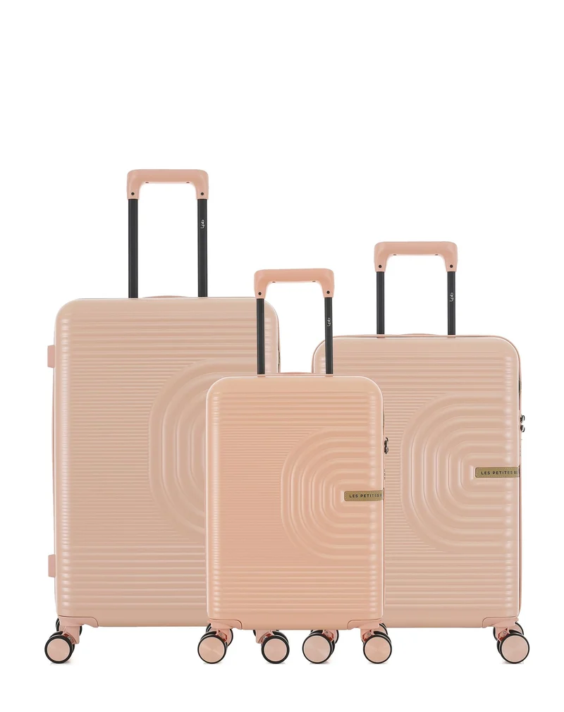 Lot de 3 Valises Rigides Taille Moyenne, Cabine et Cabine XS CELIA