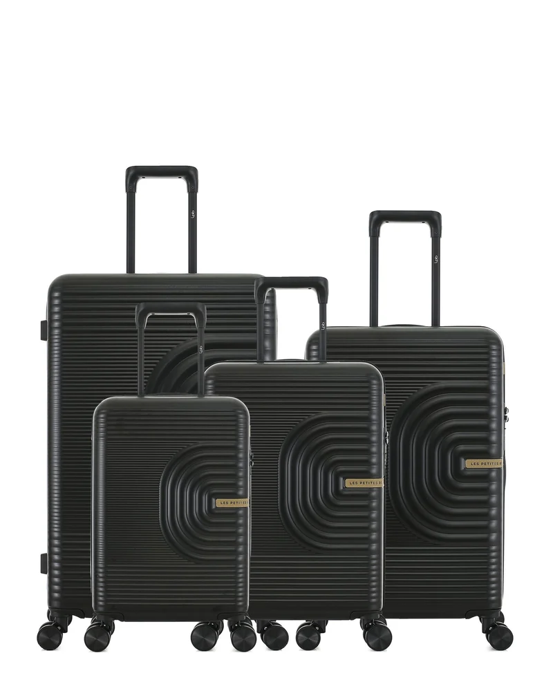 Lot de 4 Valises Rigides Grand Format, Taille Moyenne, Cabine et Cabine XS CELIA