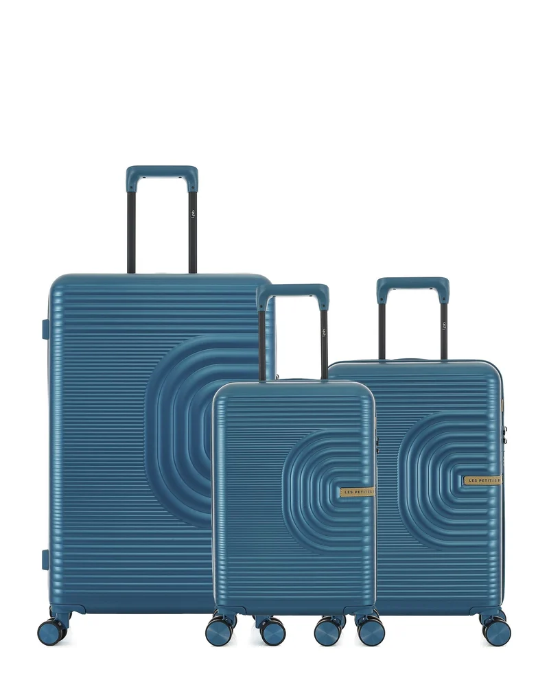 Lot de 3 Valises Rigides Grand Format, Cabine et Cabine XS CELIA