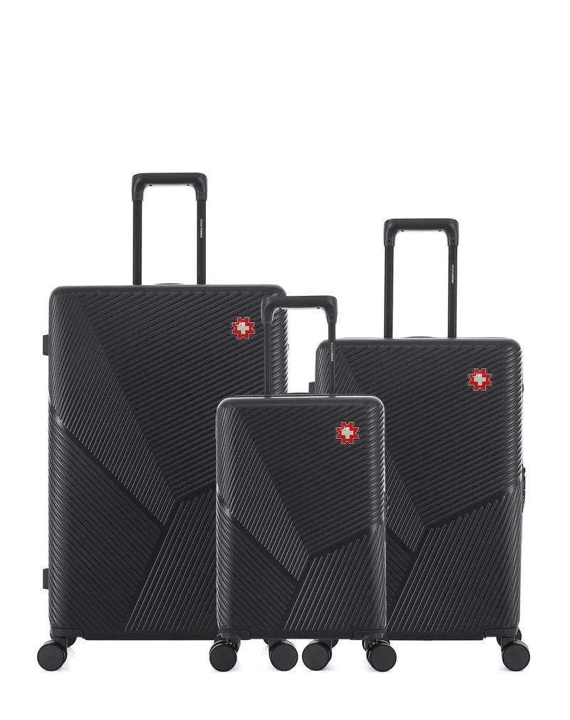 Lot de 3 Valises Rigides Grand Format, Taille Moyenne et Cabine XS FRIBOURG