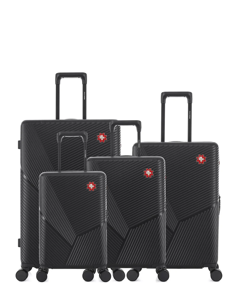 Lot de 4 Valises Rigides Grand Format, Taille Moyenne, Cabine et Cabine XS FRIBOURG
