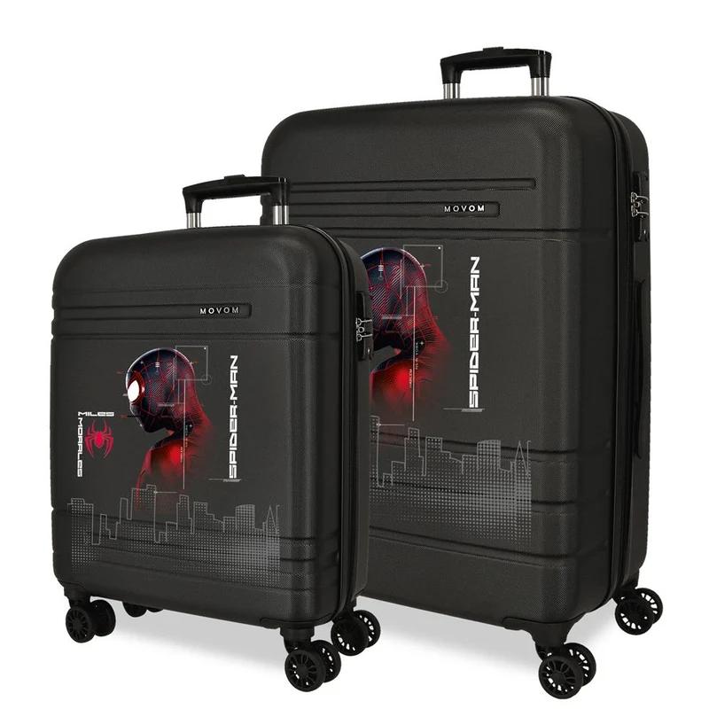 SET/2 TROLLEY ABS 55-68CM. C/EXP. 4R. SPIDER TECHNOLOGY NEGR