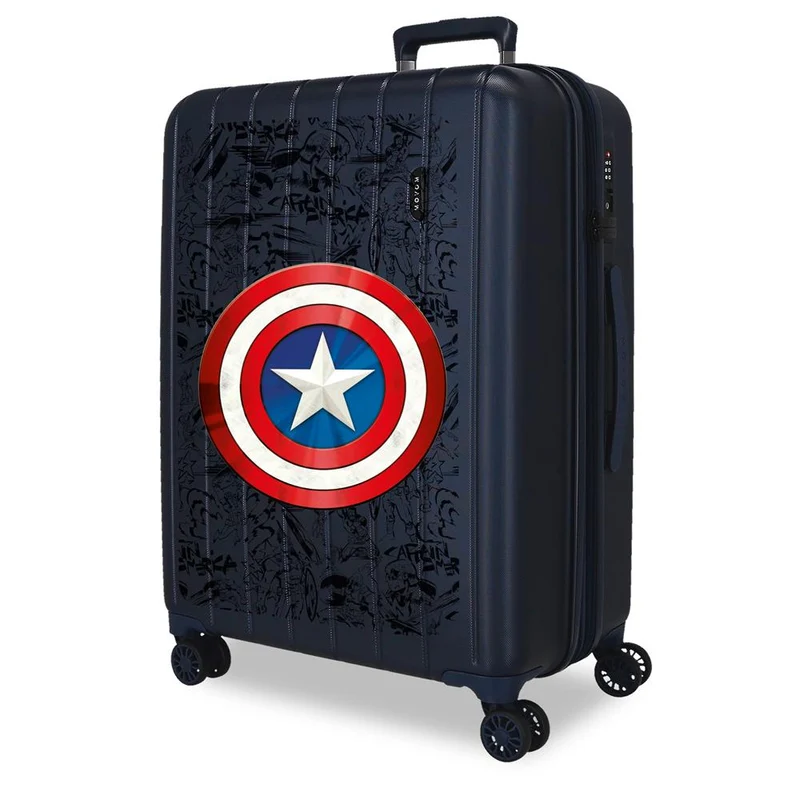 TROLLEY ABS 65CM. C/EXP. 4R. CAPTAIN AMERICA MARINO C.174