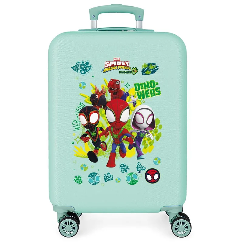 TROLLEY ABS 55CM.4R. DINO-WEBS TURQUESA C.100
