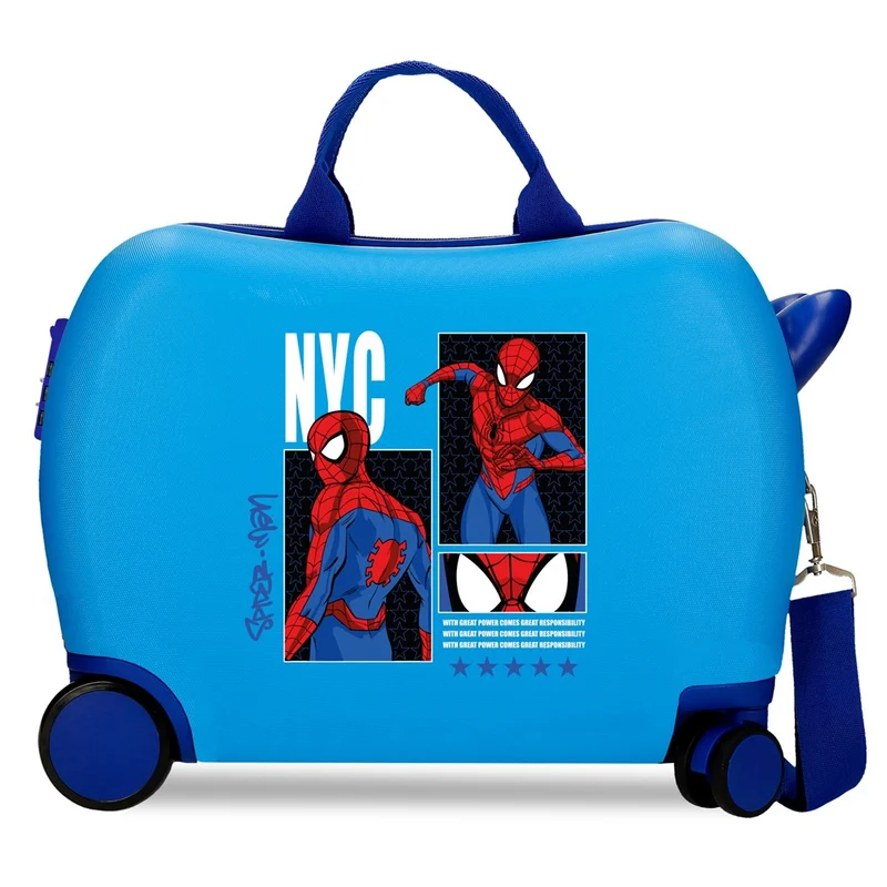MALETA INF.ABS 4R.(2 MULTI.) 50CM. SPIDERMAN GREAT POWER AZU