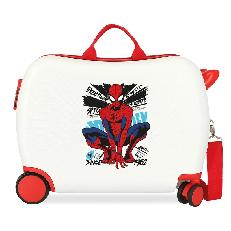 MALETA INF.ABS 4R.(2 MULTI.) 50CM. SPIDERMAN AMAZING BLANCO