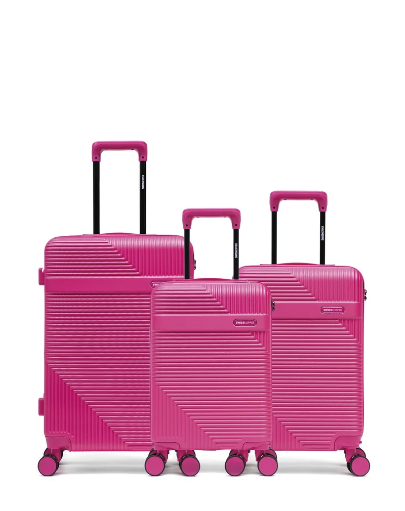 Lot de 3 Valises Rigides Taille Moyenne, Cabine et Cabine XS WOHLEN