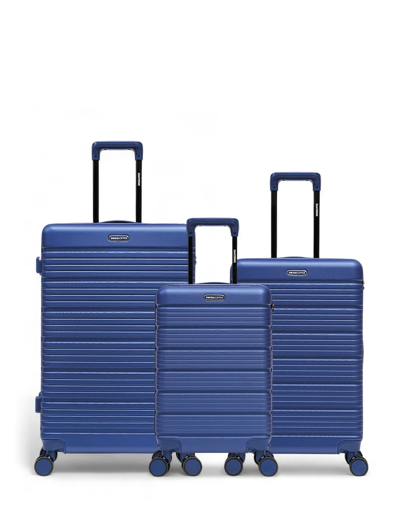 Lot de 3 Valises Rigides Grand Format, Taille Moyenne et Cabine LUGANO