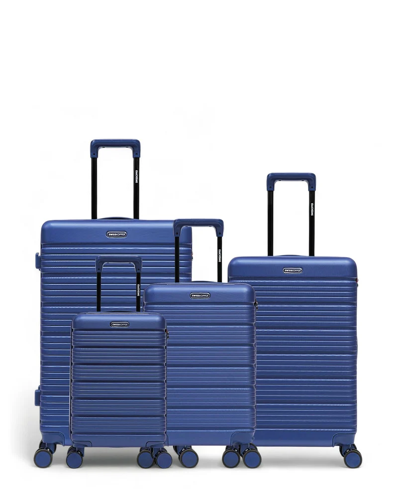 Lot de 4 Valises Rigides Grand Format, Taille Moyenne, Cabine et Cabine XS LUGANO