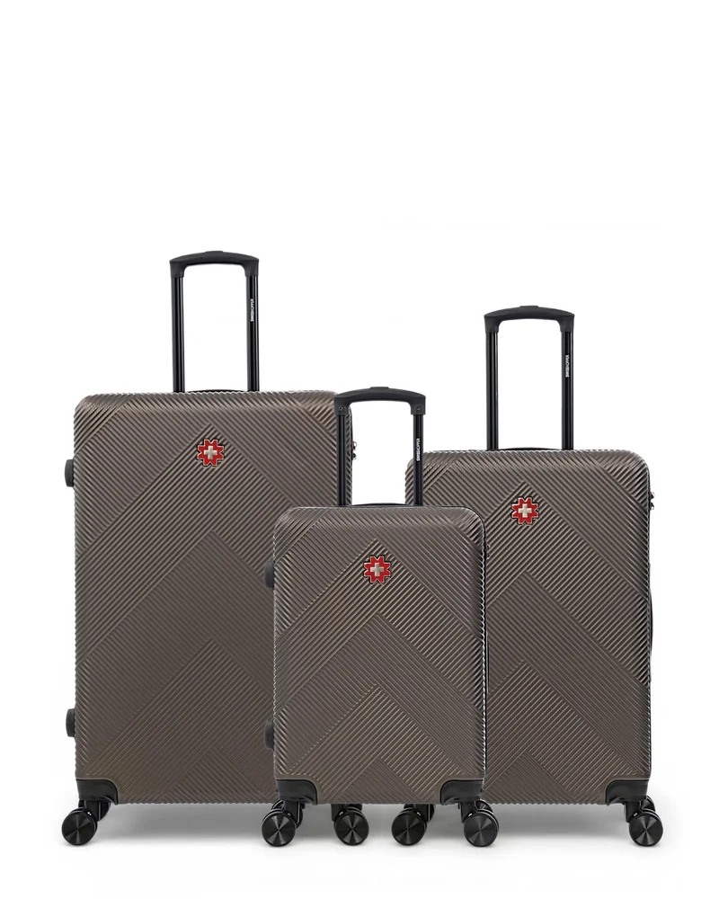 Lot de 3 Valises Rigides Grand Format, Taille Moyenne et Cabine OLTEN