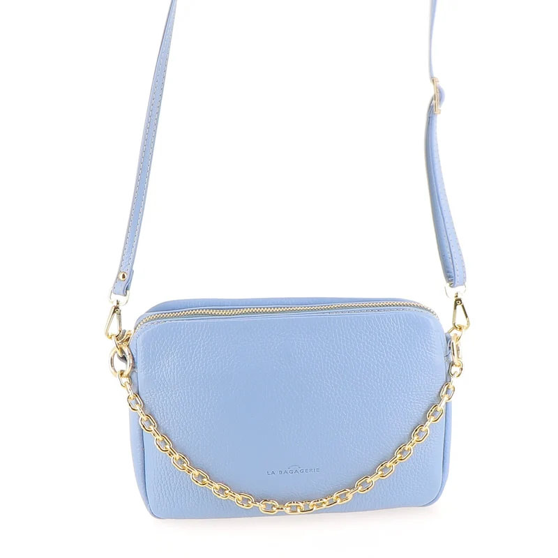 Sac Porté Épaule / Porté Croisé Emmanuelle - Bleu Acier