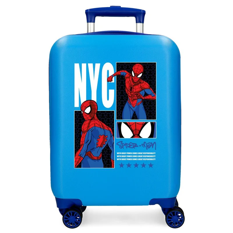 TROLLEY ABS 50CM.4R. SPIDERMAN GREAT POWER AZULON C.105
