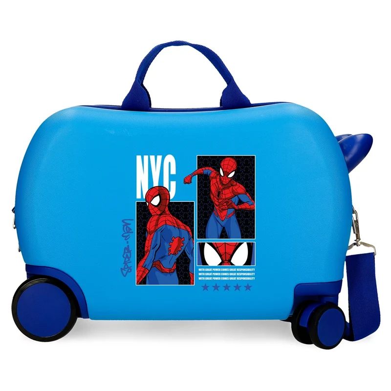 MALETA INF.ABS 4R.(2 MULTI.) 45CM. SPIDERMAN GREAT POWER AZU